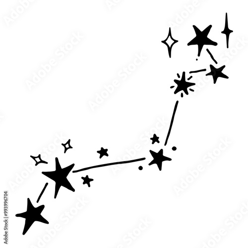 black and white stars