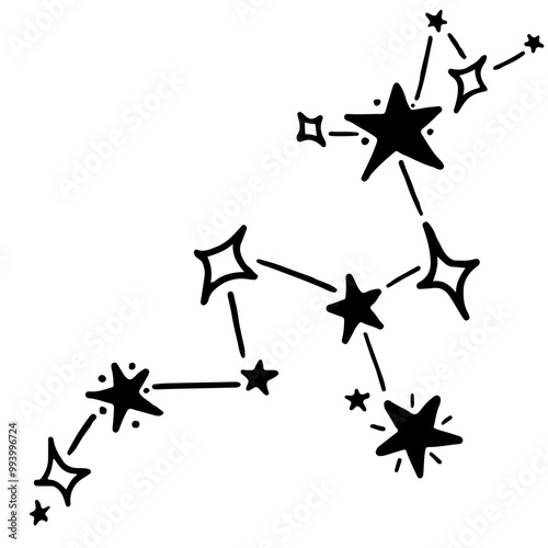 black and white stars