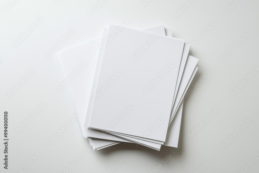 Blank A4 Stacked Paper Mockup isolated created with Generative AI Blank A4 Stacked Paper Mockup isolated created with Generative AI