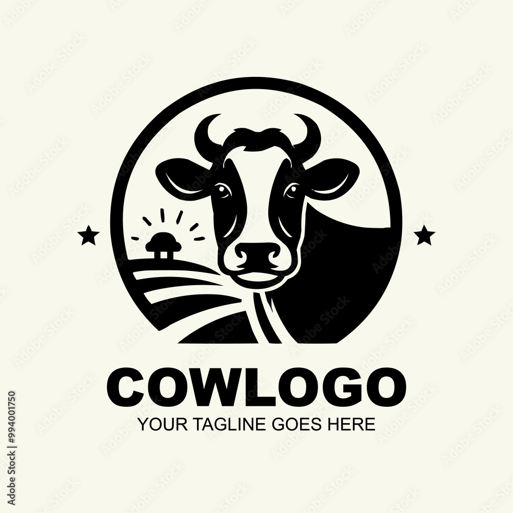 Fototapeta premium cow logo design