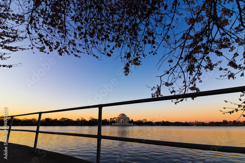 Photos Early spring daybreak view from the Tidal Basin featuring the Thomas Jefferson M