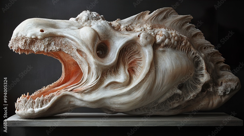 Organic Wood Sculpture of a Mythical Creature Organic Wood Sculpture of a Mythical Creature