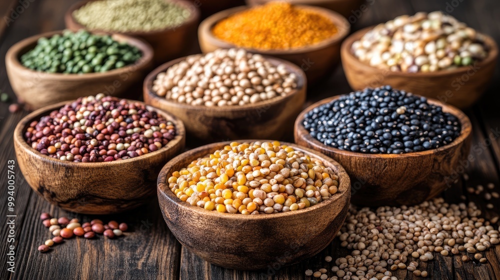 Assortment of various seeds in bowls. This image depicts a variety of seeds for use in illustrating a healthy diet. Assortment of various seeds in bowls. This image depicts a variety of seeds for use in illustrating a healthy diet.