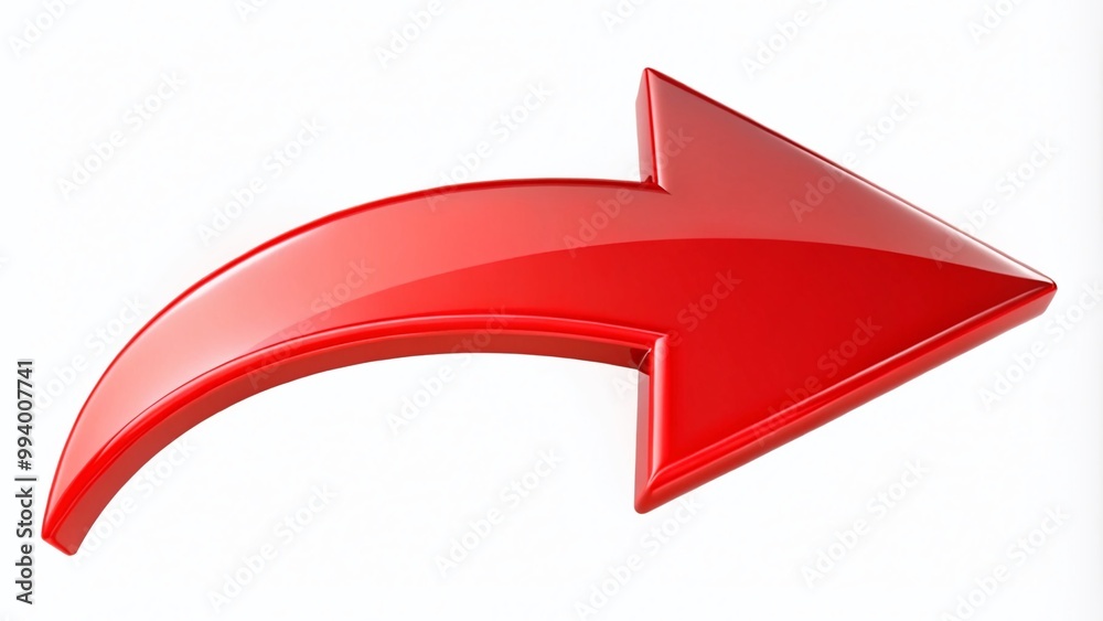 Curved Red Arrow PNG Graphic for Directional Guidance in Presentations and Digital Designs Curved Red Arrow PNG Graphic for Directional Guidance in Presentations and Digital Designs