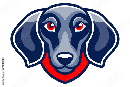 Dachshund head mascot design vector