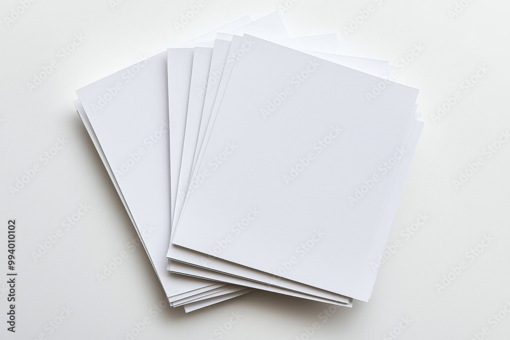 Blank A4 Stacked Paper Mockup isolated created with Generative AI Blank A4 Stacked Paper Mockup isolated created with Generative AI