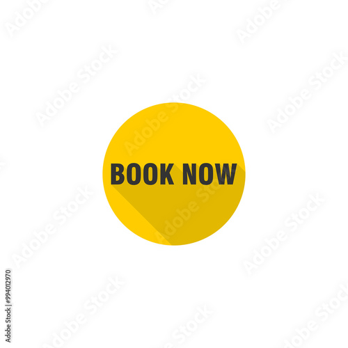 Book now button icon isolated on transparent background