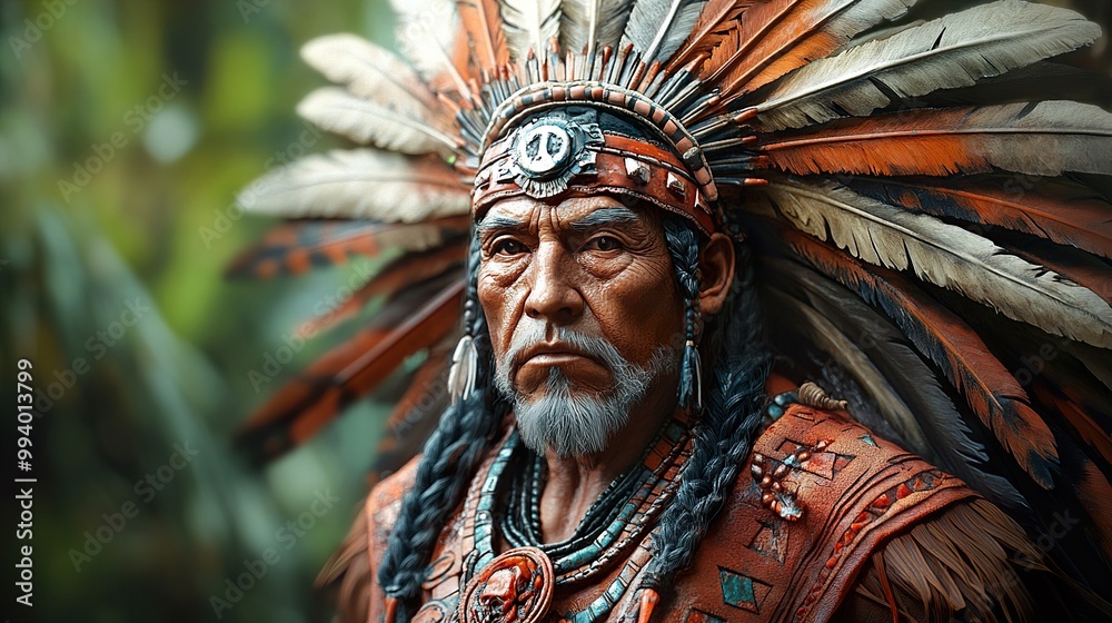 Native American Portrait: A Look of Strength and Wisdom Native American Portrait: A Look of Strength and Wisdom