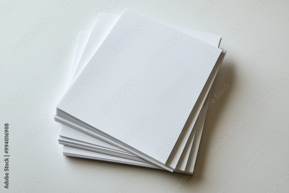 Blank A4 Stacked Paper Mockup isolated created with Generative AI Blank A4 Stacked Paper Mockup isolated created with Generative AI