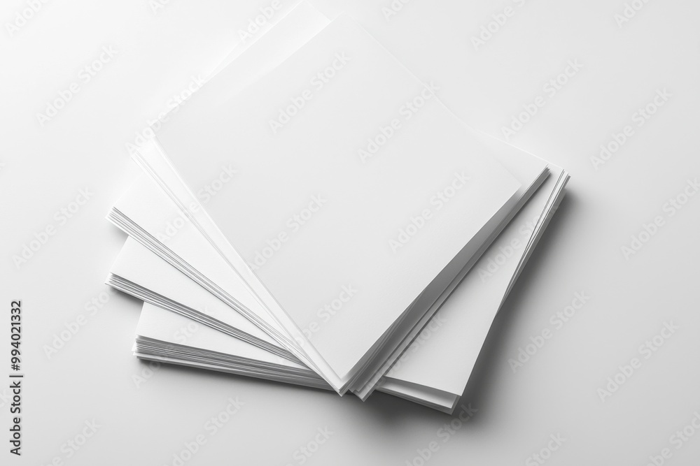 Blank A4 Stacked Paper Mockup isolated created with Generative AI Blank A4 Stacked Paper Mockup isolated created with Generative AI