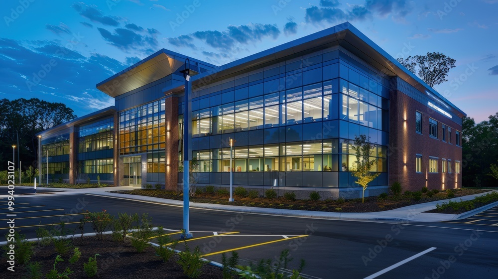 Modernized Office Building with Energy Efficient HVAC and Lighting Systems Enhancing Interior Comfort Modernized Office Building with Energy Efficient HVAC and Lighting Systems Enhancing Interior Comfort