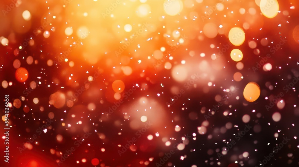magical winter scene glittering snowflakes falling through warm red light bokeh effect festive christmas atmosphere enchanting background magical winter scene glittering snowflakes falling through warm red light bokeh effect festive christmas atmosphere enchanting background
