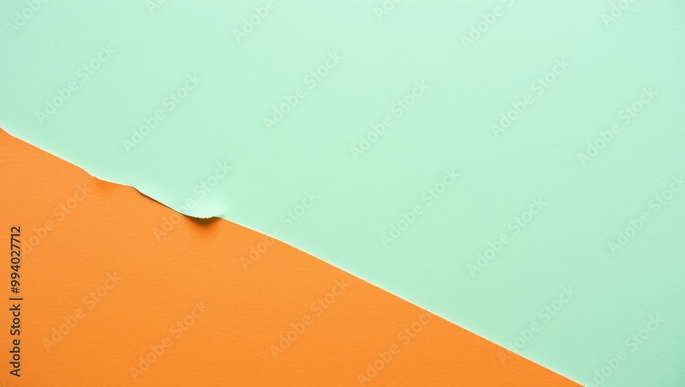 Abstract Orange and Green Diagonal Split Background Abstract Orange and Green Diagonal Split Background