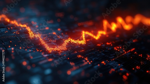 Graph Illustrating Profit Growth: A Clean and Modern Presentation Design for Business Use