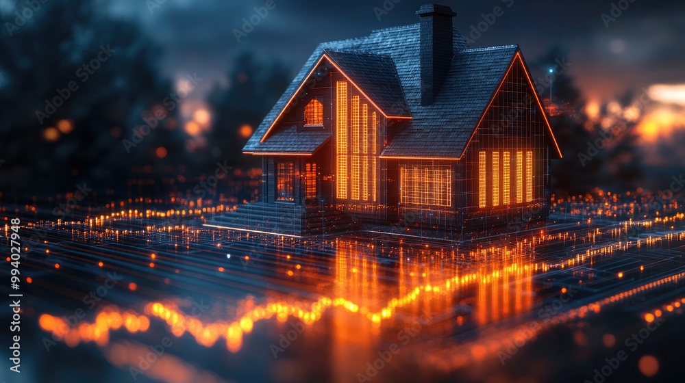 Financial Growth Graph Illustrating Upward Trend in Housing Market Financial Growth Graph Illustrating Upward Trend in Housing Market