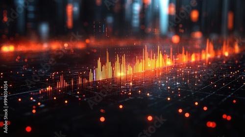 Visual Representation of Stock Market Growth Indicators for Financial Analysis and Reports