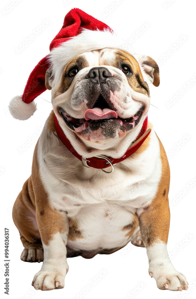 PNG Bull dog dog wearing a santa hat bulldog photo cute. PNG Bull dog dog wearing a santa hat bulldog photo cute.
