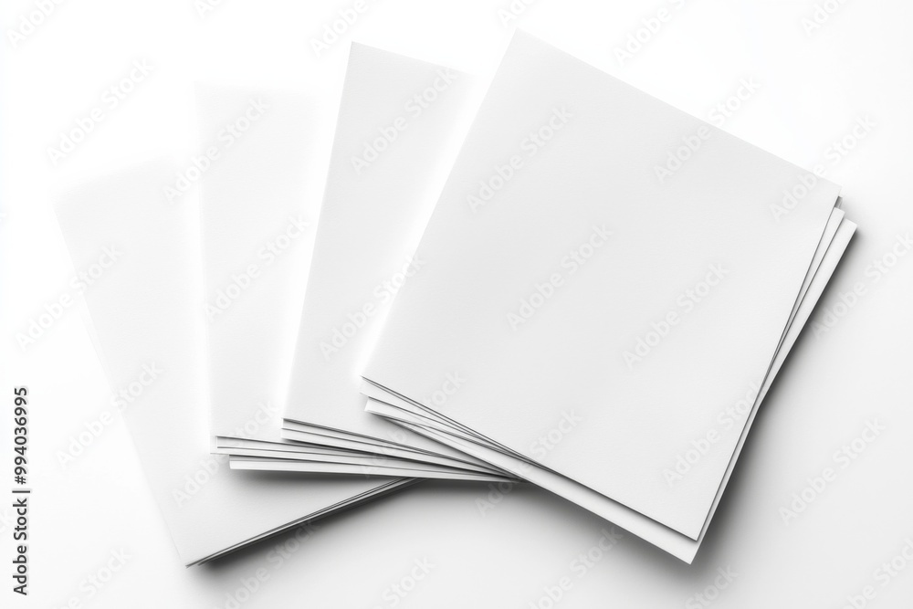 Blank A4 Stacked Paper Mockup isolated created with Generative AI Blank A4 Stacked Paper Mockup isolated created with Generative AI