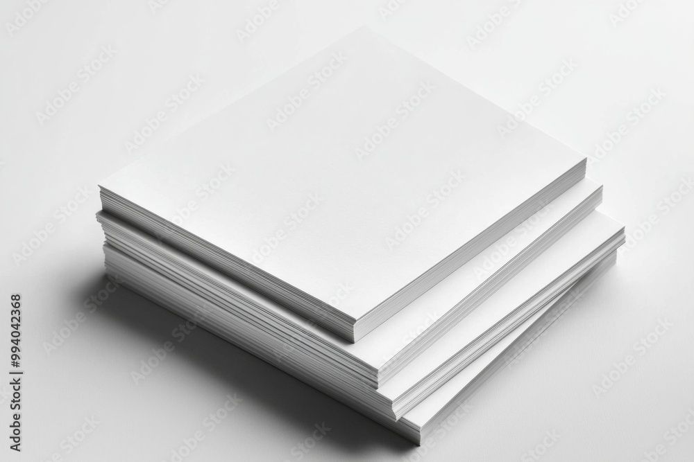 Blank A4 Stacked Paper Mockup isolated created with Generative AI Blank A4 Stacked Paper Mockup isolated created with Generative AI