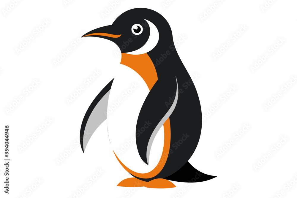 Fototapeta premium Beautiful high-resolution vector illustration of Royal Penguin