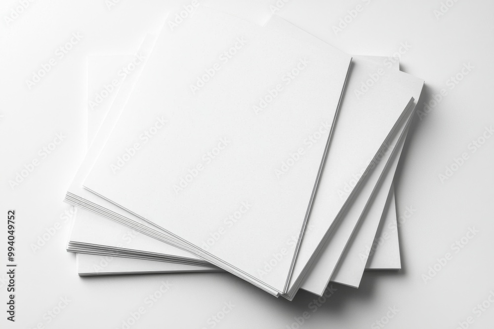 Blank A4 Stacked Paper Mockup isolated created with Generative AI Blank A4 Stacked Paper Mockup isolated created with Generative AI