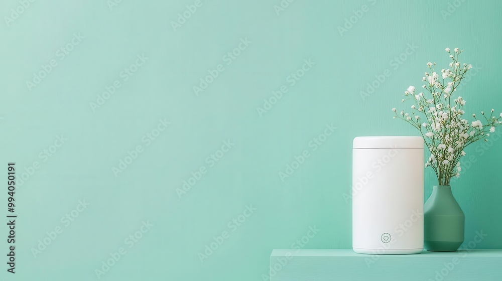 Fototapeta premium Innovative pill dispenser with smart notifications and a sleek design, healthcare technology, medical convenience