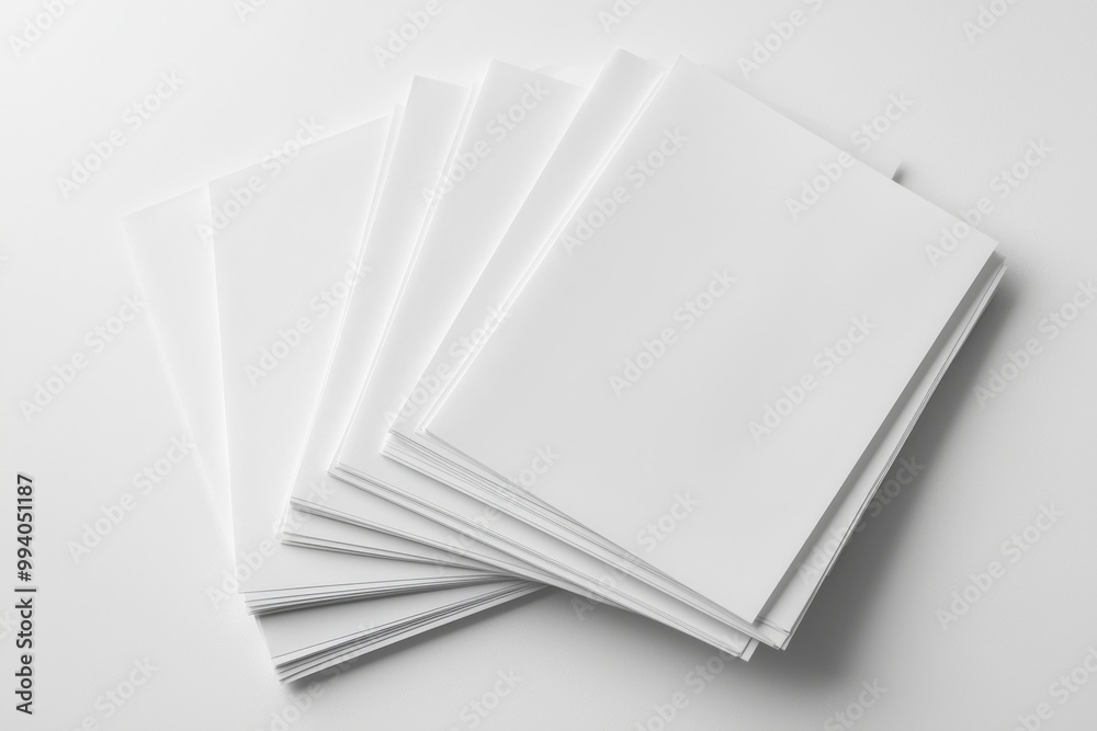 Blank A4 Stacked Paper Mockup isolated created with Generative AI Blank A4 Stacked Paper Mockup isolated created with Generative AI