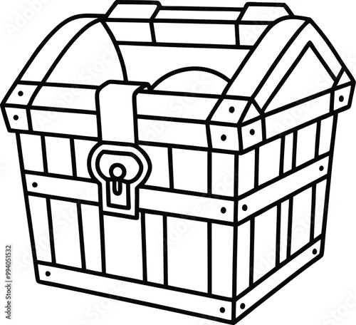 loot box outline, line art loot box, minimalist loot box, loot box sketch, hand-drawn loot box, loot box vector illustration