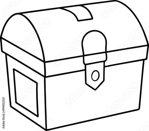 loot box outline, line art loot box, minimalist loot box, loot box sketch, hand-drawn loot box, loot box vector illustration