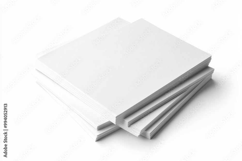 Blank A4 Stacked Paper Mockup isolated created with Generative AI Blank A4 Stacked Paper Mockup isolated created with Generative AI