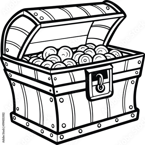 loot box outline, line art loot box, minimalist loot box, loot box sketch, hand-drawn loot box, loot box vector illustration