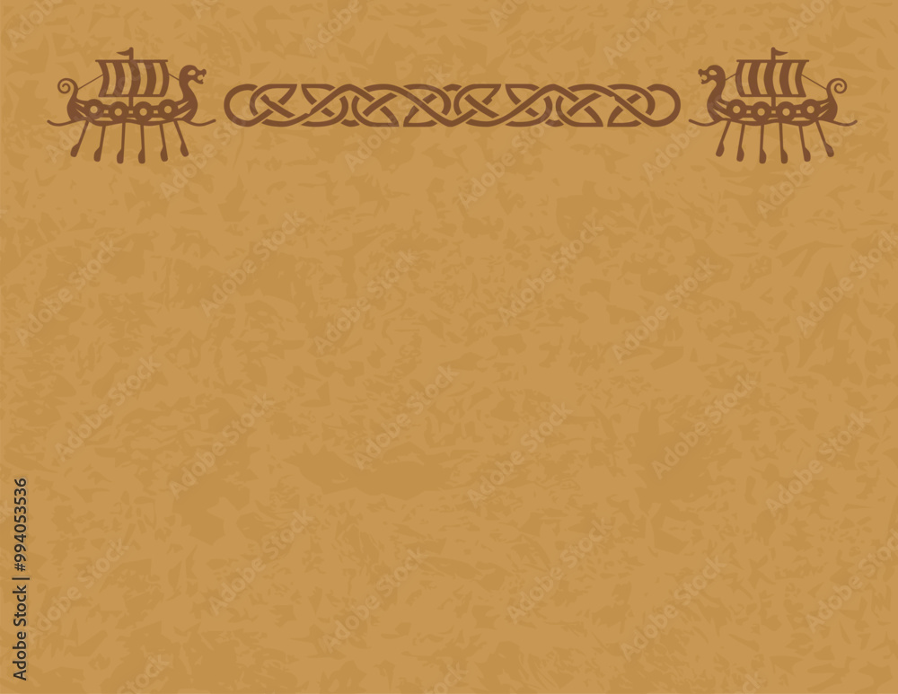 Medieval Parchment - Viking Dragon Ships Header Medieval Parchment - Viking Dragon Ships Header