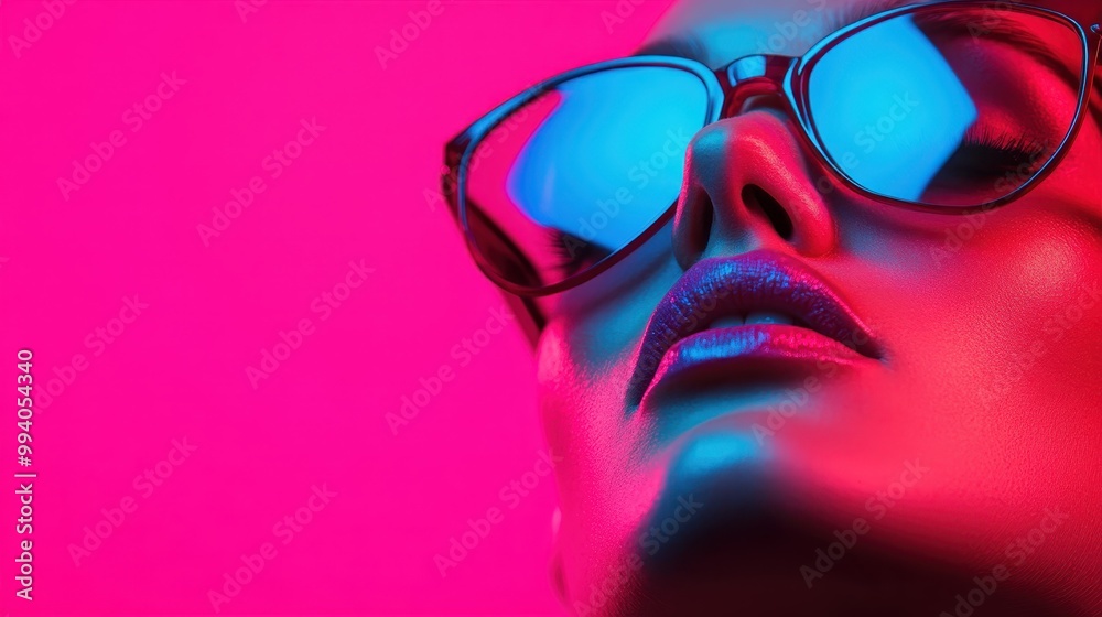 Featuring a modern abstract design, this image highlights vibrant pink and blue hues blending seamlessly. Perfect for use in digital media and contemporary artwork.