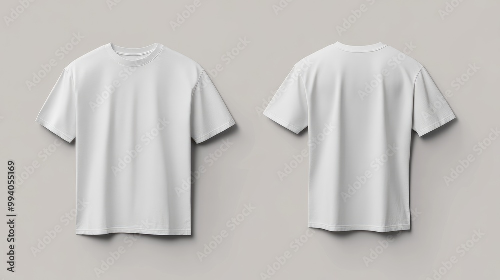 Mockup of a white shirt front and back view, providing a clean canvas for showcasing logos or designs.