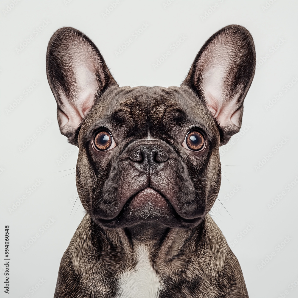 Adorable French Bulldog, A French Bulldog sitting with its large ears and wrinkled face Adorable French Bulldog, A French Bulldog sitting with its large ears and wrinkled face