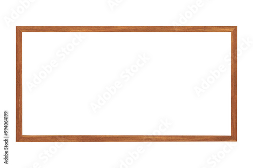 Simple minimal clean pine wood wooden thin frame template isolated