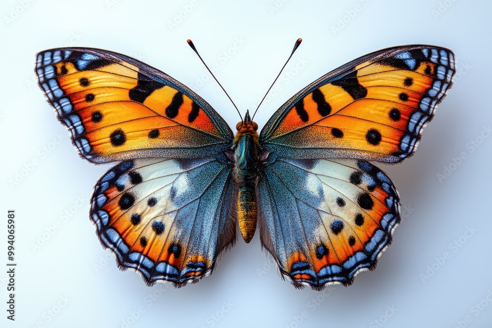 Colorful Butterfly Wings Isolated on White Background Colorful Butterfly Wings Isolated on White Background