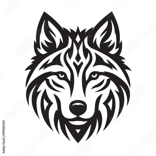 wolf head vector