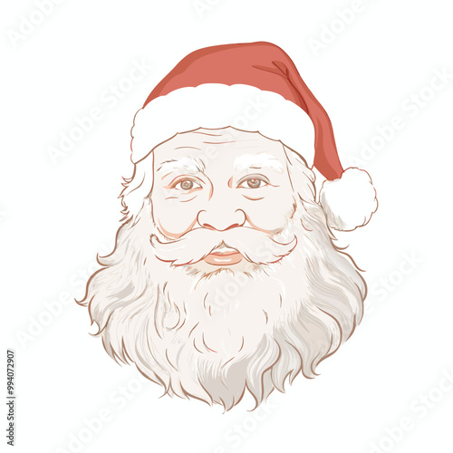 santa claus isolated on white