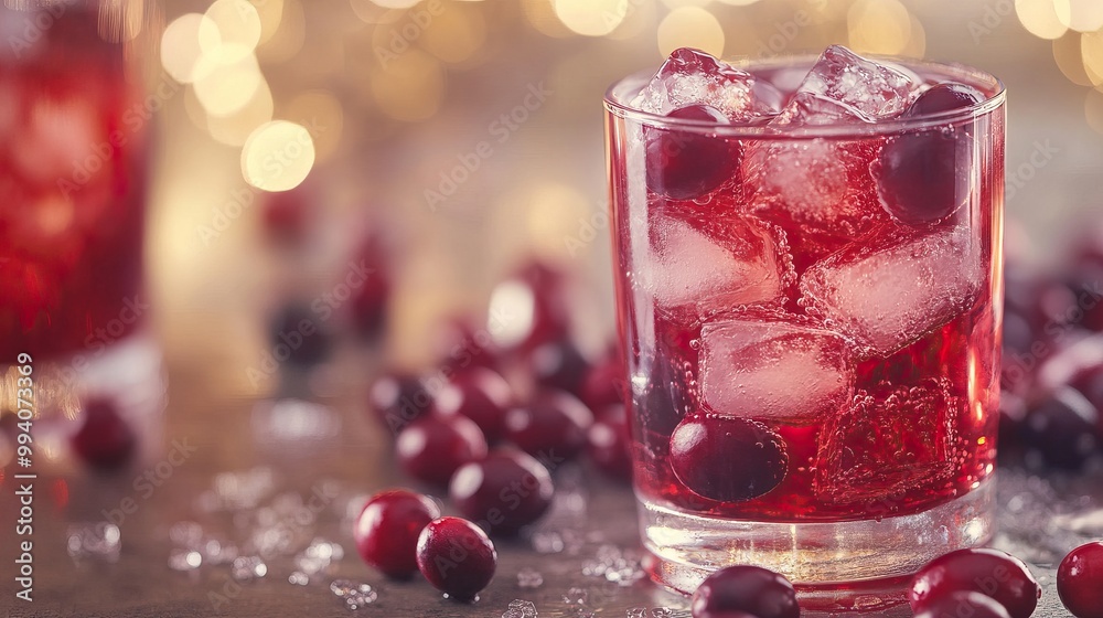 Cranberry Juice with Ice