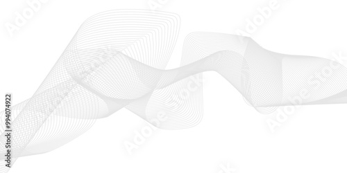 Abstract wavy lines flowing curve gradient color on transparent background. Abstract white background colorful lines. modern wavy stripes on white background isolated. 