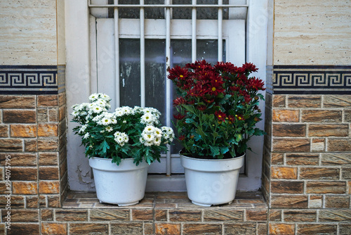 A small and beautiful decoration near the window of the house