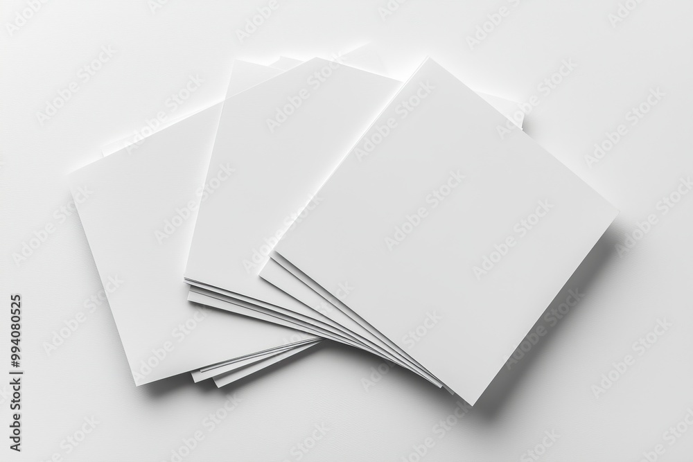 Blank A4 Stacked Paper Mockup isolated created with Generative AI Blank A4 Stacked Paper Mockup isolated created with Generative AI
