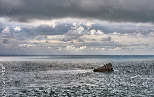 seascape with dramatic clou...