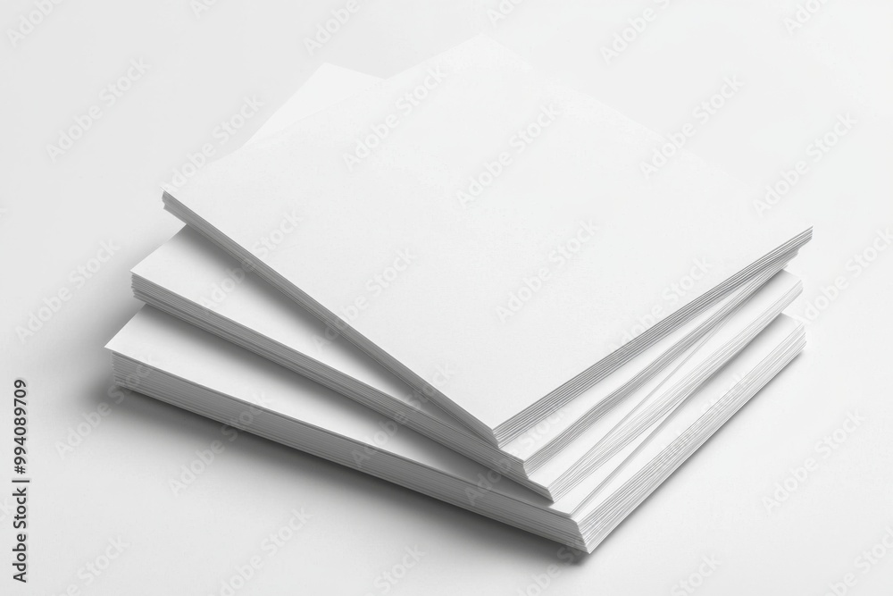 Blank A4 Stacked Paper Mockup isolated created with Generative AI Blank A4 Stacked Paper Mockup isolated created with Generative AI