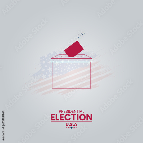 US presidential election 2024, USA presidential election day banner, poster, Instagram post design template.