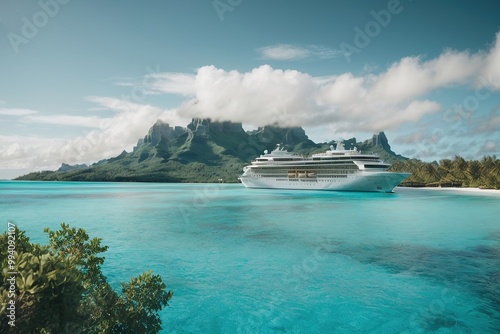 luxury cruise vacation travel views from tropical island