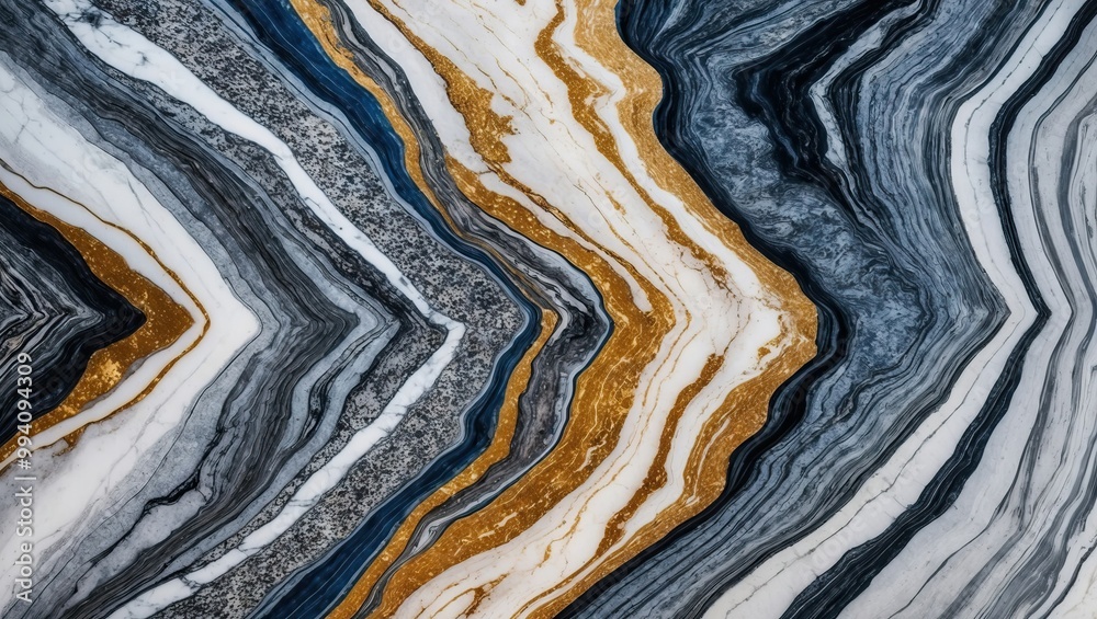 Elegant marble texture with swirling patterns of black, white, and gold, perfect for backgrounds, interior design, and artistic projects. Elegant marble texture with swirling patterns of black, white, and gold, perfect for backgrounds, interior design, and artistic projects.