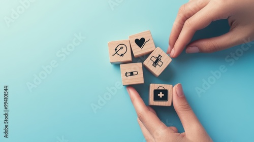 The Hands Holding Health Icons