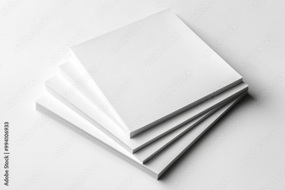 Blank A4 Stacked Paper Mockup isolated created with Generative AI Blank A4 Stacked Paper Mockup isolated created with Generative AI